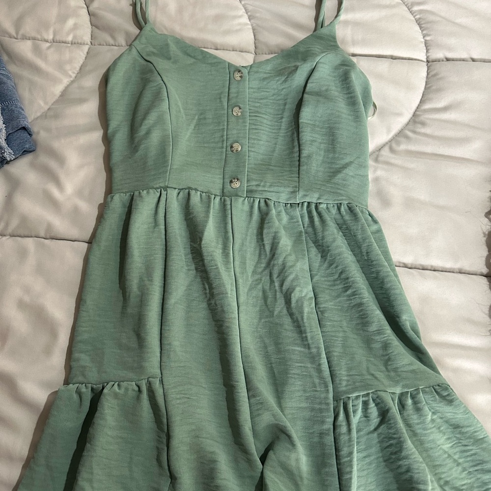 Elegant Green Sleeveless Jumpsuit